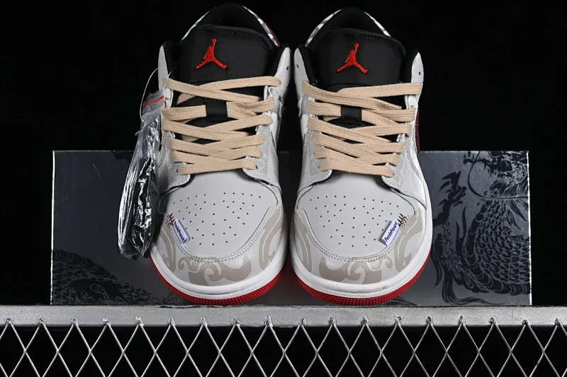 All categories Air Jordan Jordan series basketball shoes Air Jordan 1 Low Air Jordan 1 Low AJ1 Joe 1 CNY Year of the Dragon limited edition Youlong Zeling low-top cultural retro basketball shoes 553558-066